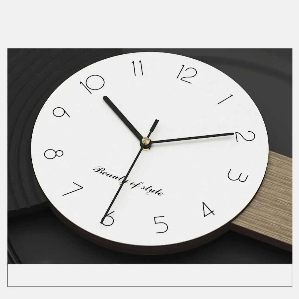 Geova Geometric Metal and Wood Wall Clock Modern