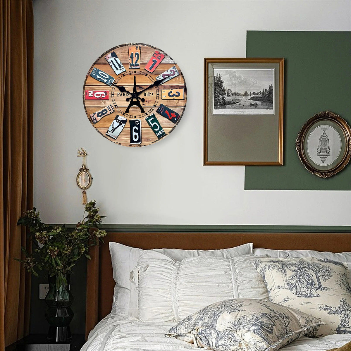 Plako License Plate Wall Clock Vintage