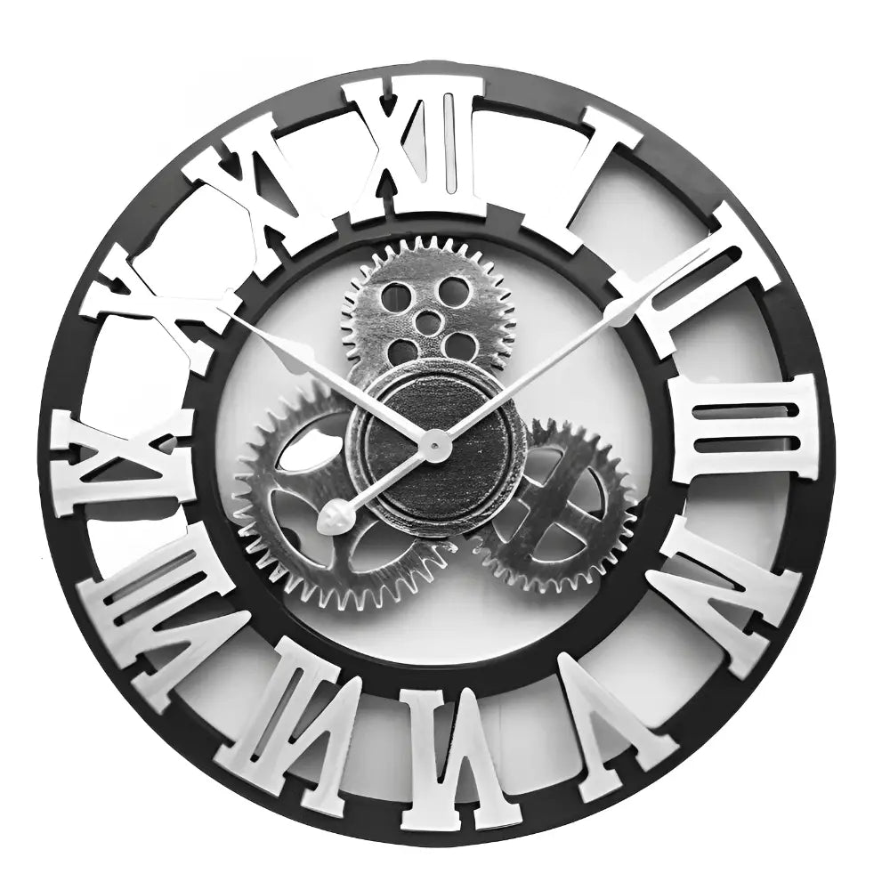 Galdo Round Metal Gear Wall Clock Industrial