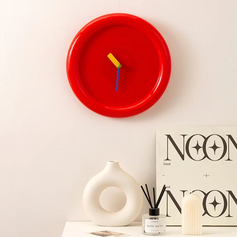 Blub Round Colorful Wall Clock Modern