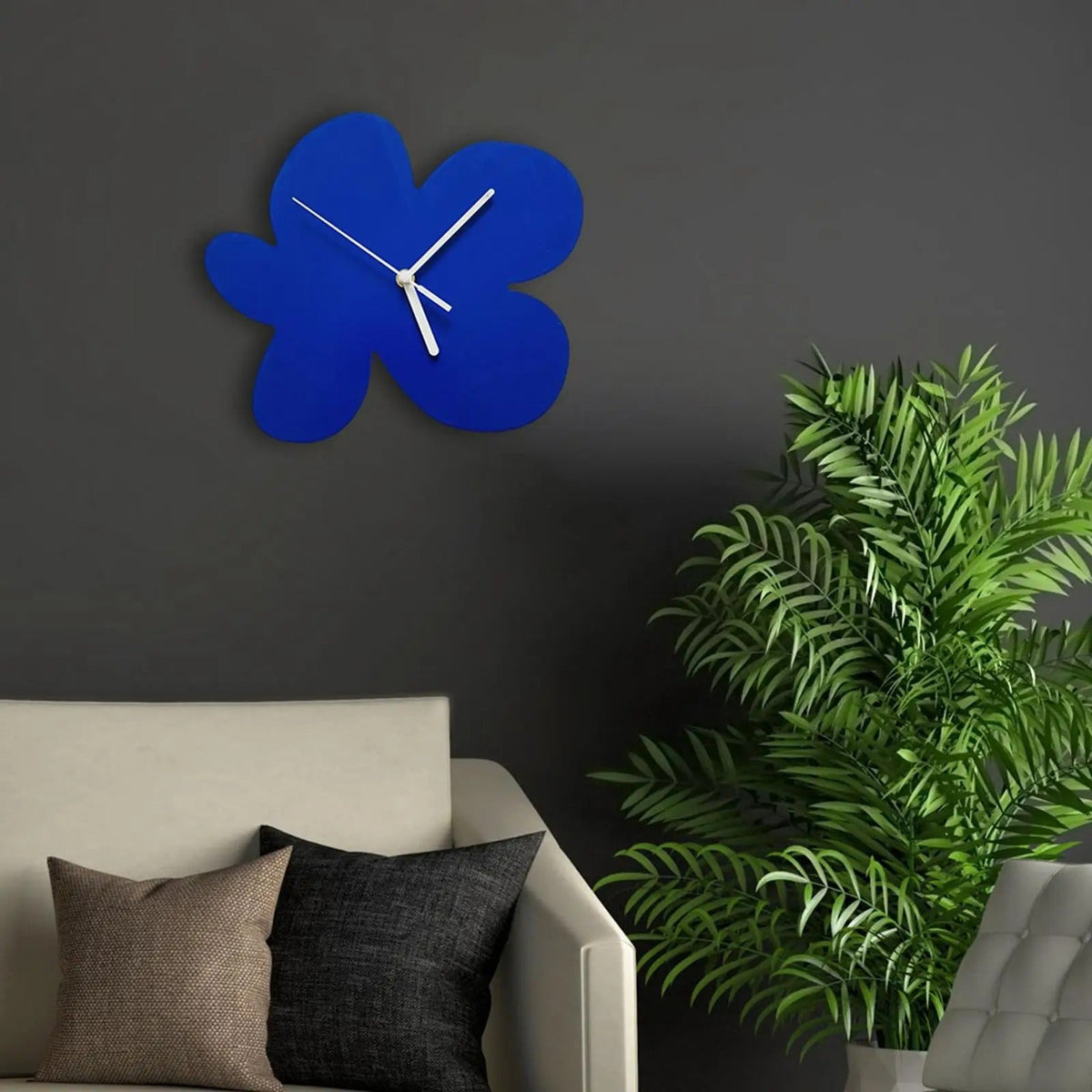Bloba Organic Shape Wood Wall Clock Modern