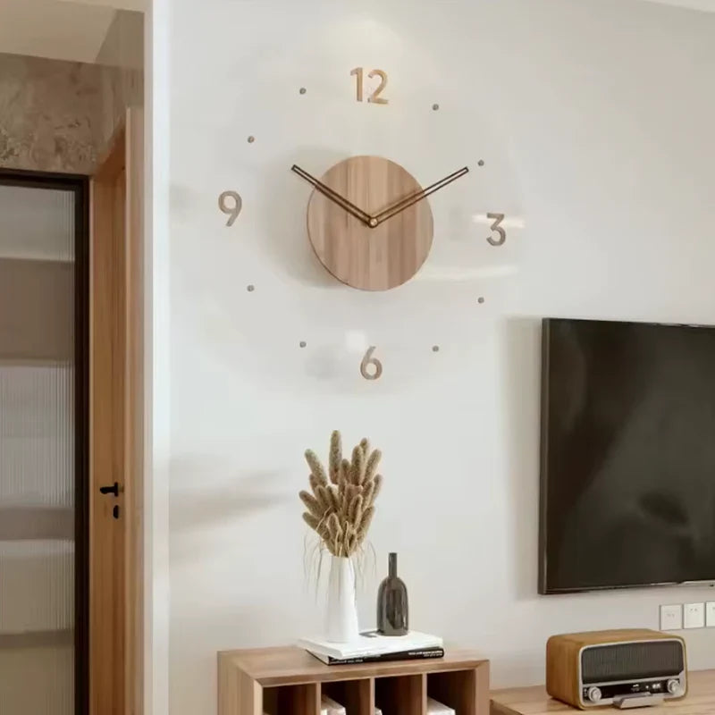 Claro Openwork Wood Wall Clock Modern