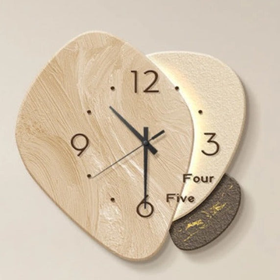 Lumio Round Wood Backlit Wall Clock Modern