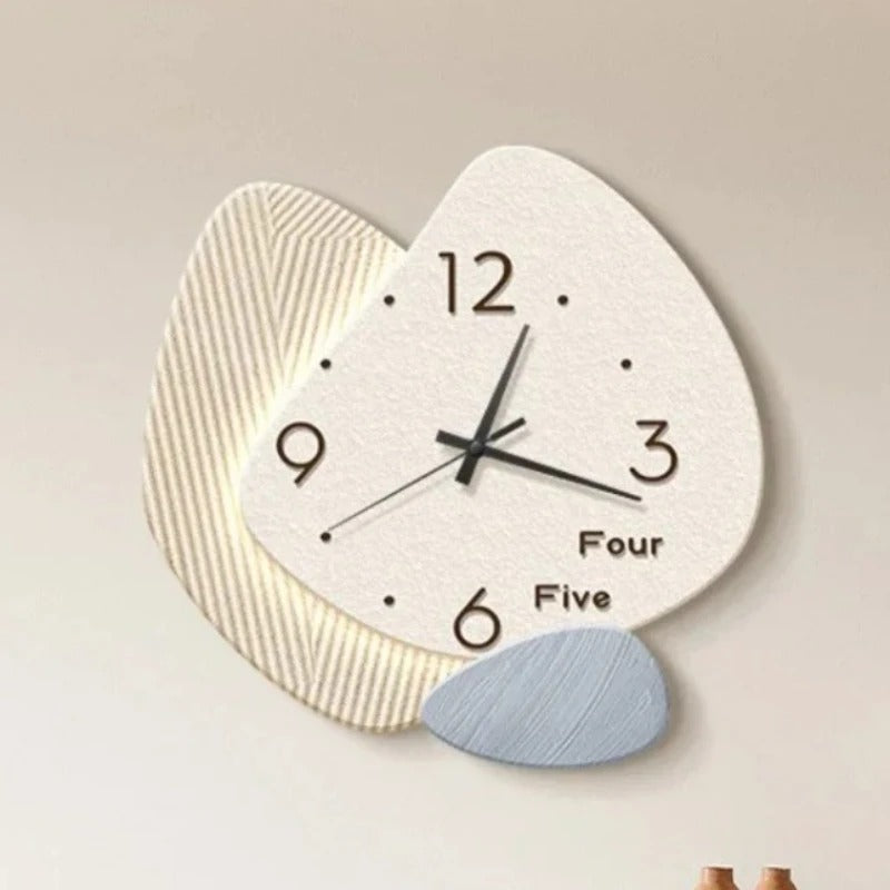 Lumio Round Wood Backlit Wall Clock Modern