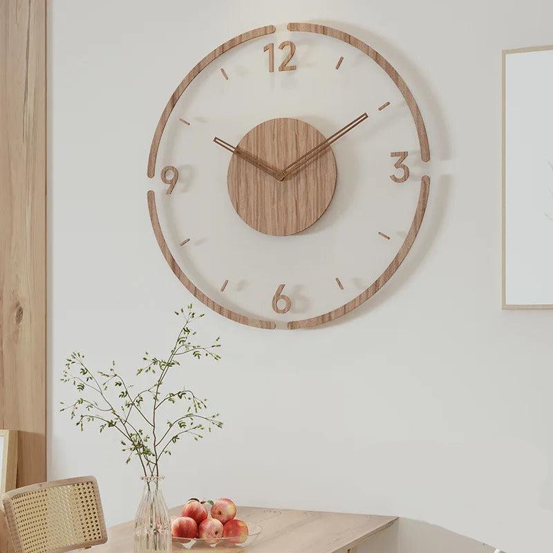 Claro Openwork Wood Wall Clock Modern