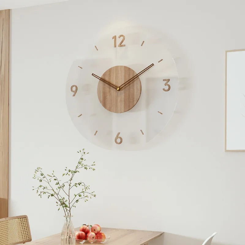 Claro Openwork Wood Wall Clock Modern