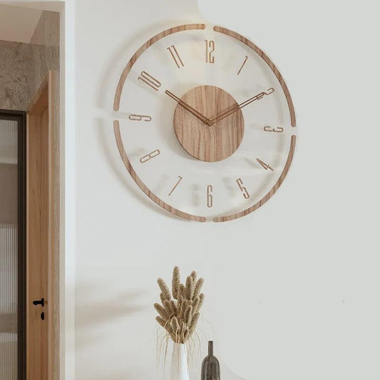 Claro Openwork Wood Wall Clock Modern