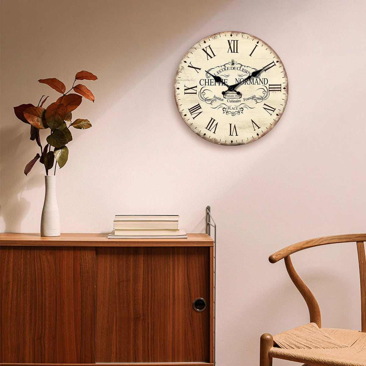 Vintage Country Kitchen Wall Clock Bistro