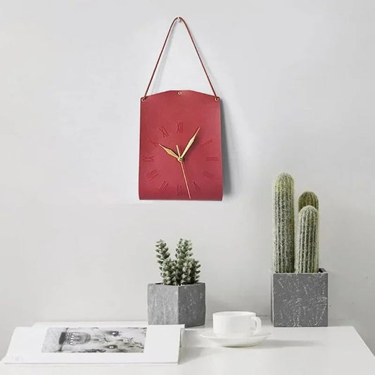 Corva Handbag Metal Hanging Wall Clock Vintage