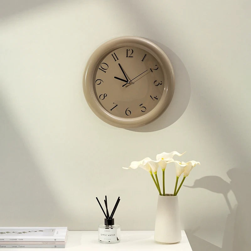 Sevo Round Modern Wall Clock Raised Numerals