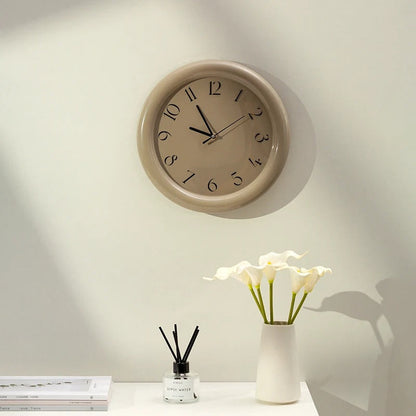 Sevo Round Modern Wall Clock Raised Numerals