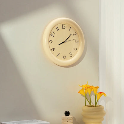 Sevo Round Modern Wall Clock Raised Numerals