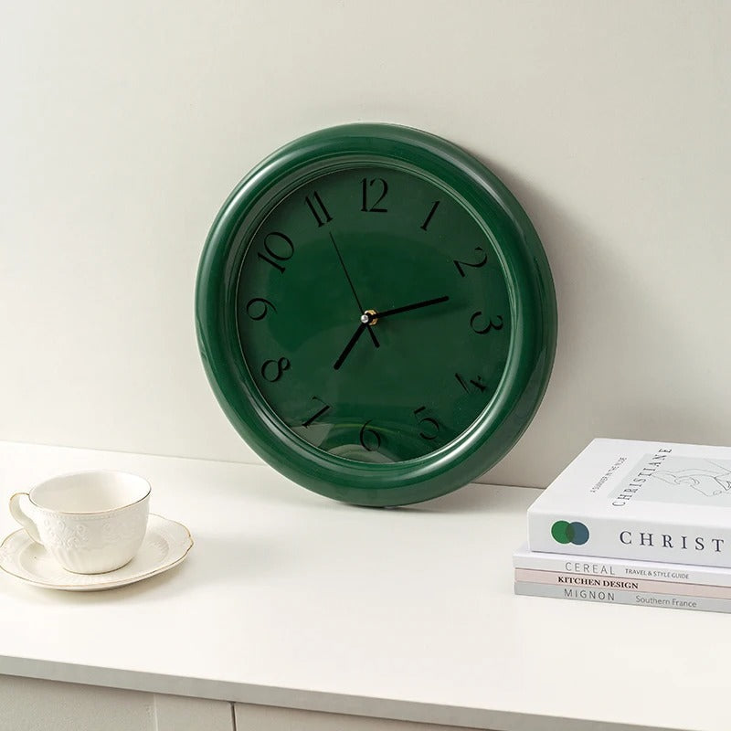 Sevo Round Modern Wall Clock Raised Numerals