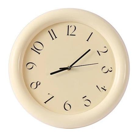 Sevo Round Modern Wall Clock Raised Numerals
