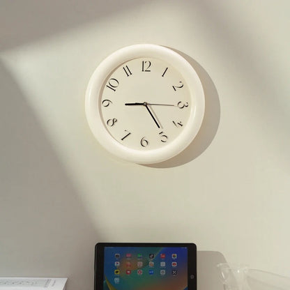 Sevo Round Modern Wall Clock Raised Numerals